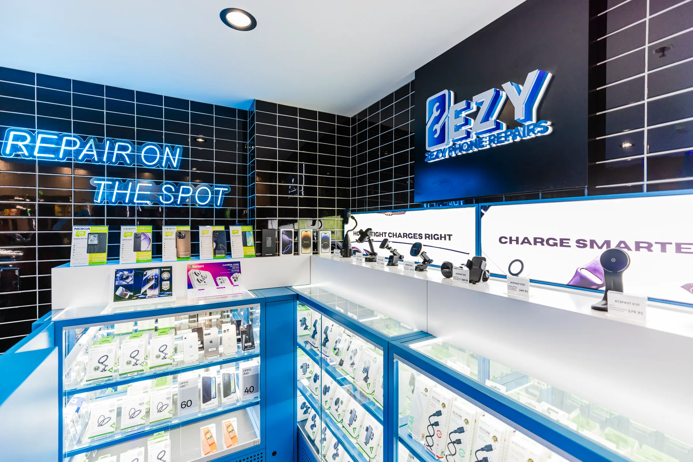 Technician repairing a phone